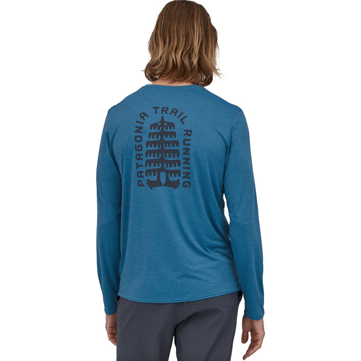 patagonia men's capilene cool daily graphic t shirt blue xxl