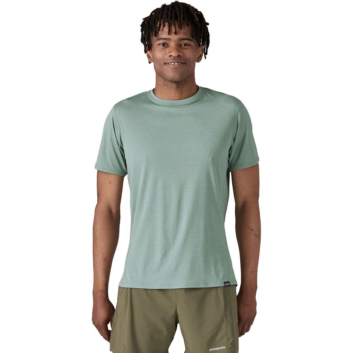 Image of Patagonia Capilene Cool Lightweight Short-Sleeve Shirt - Men's Thermal Blue/Light Thermal Blue X-Dye, XXL