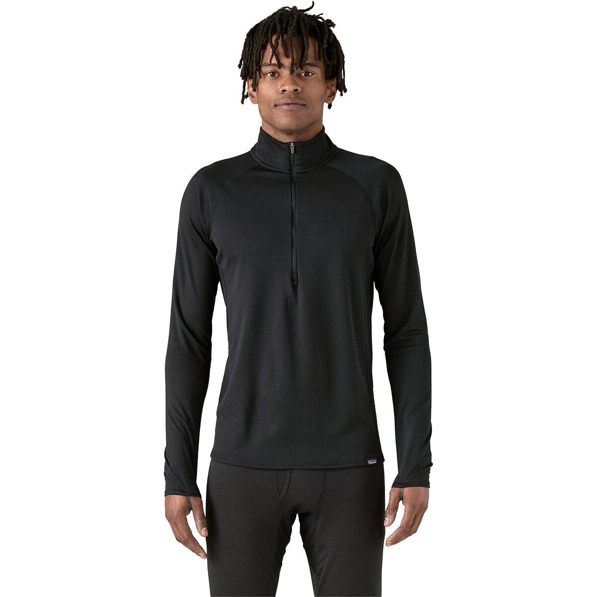 Image of Patagonia Capilene Midweight Zip-Neck Top - Men's Black, M