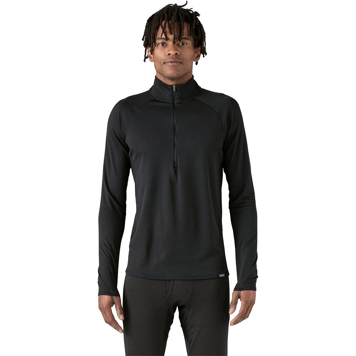 Image of Patagonia Capilene Midweight Zip-Neck Top - Men's Black, S