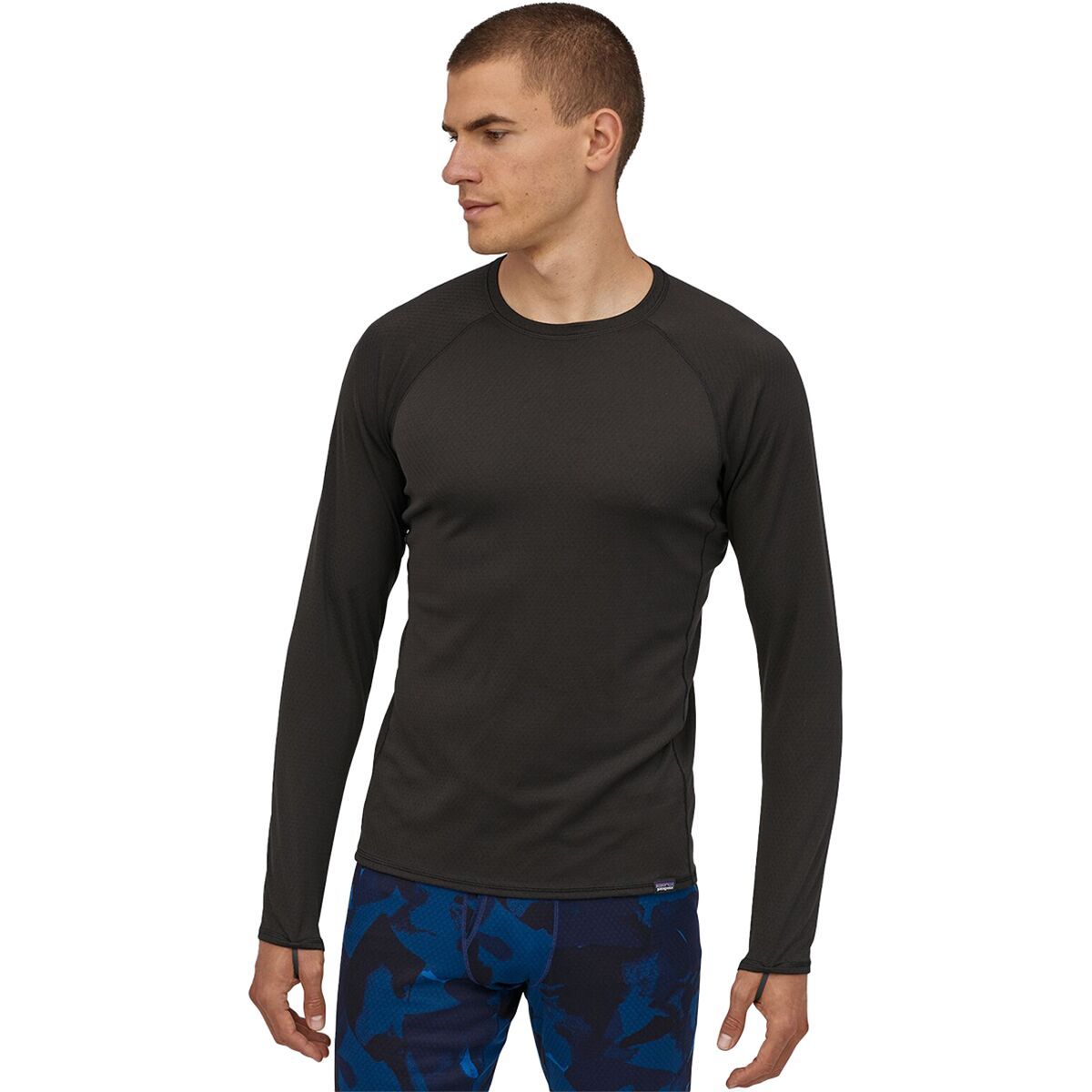 Image of Patagonia Capilene Midweight Crew Top - Men's Black, XL