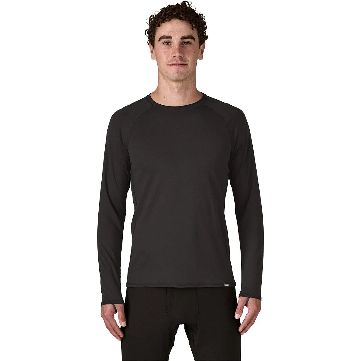 Image of Patagonia Capilene Midweight Crew Top - Men's Black, XXL