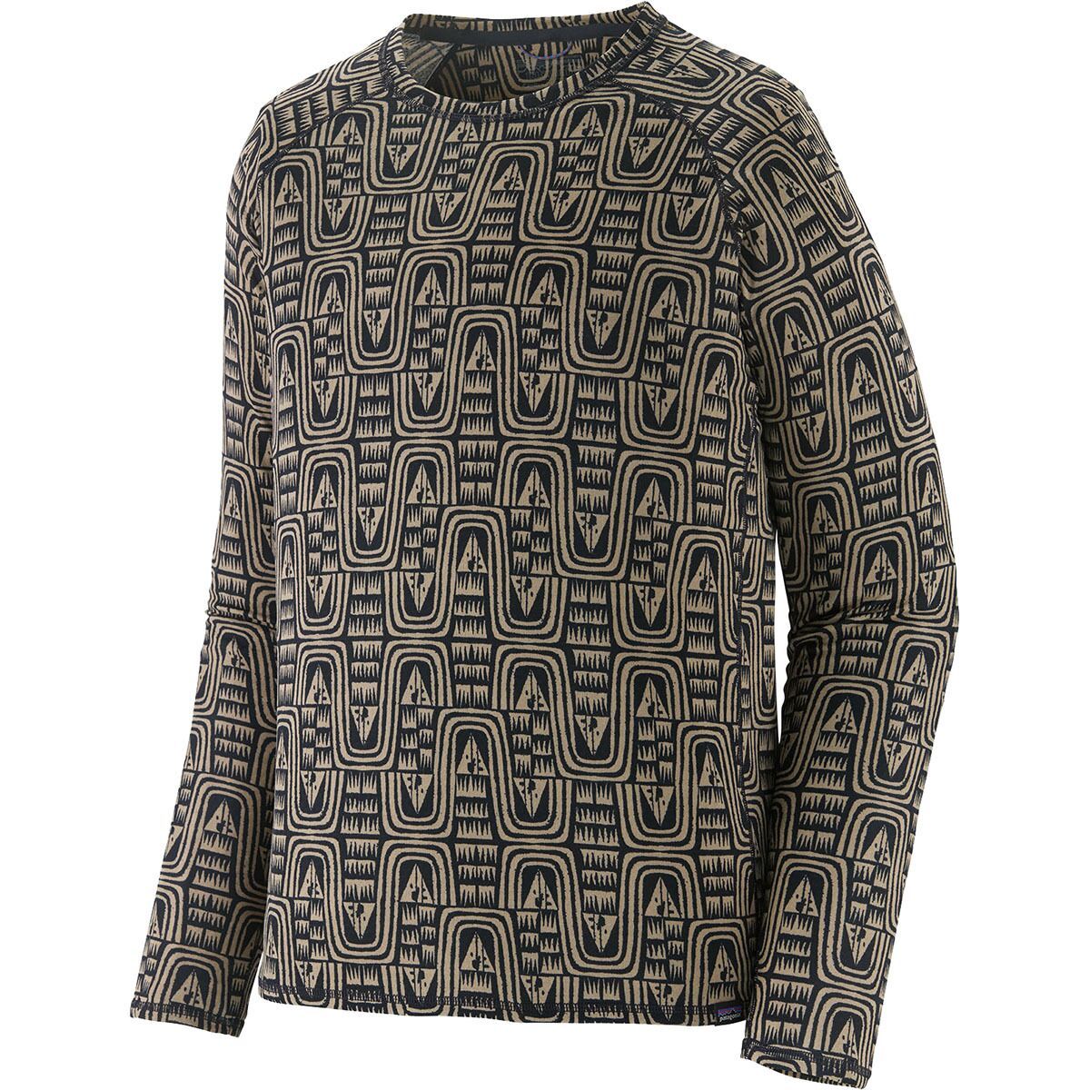 Image of Patagonia Capilene Midweight Crew Top - Men's Flow: Sunken Blue, L