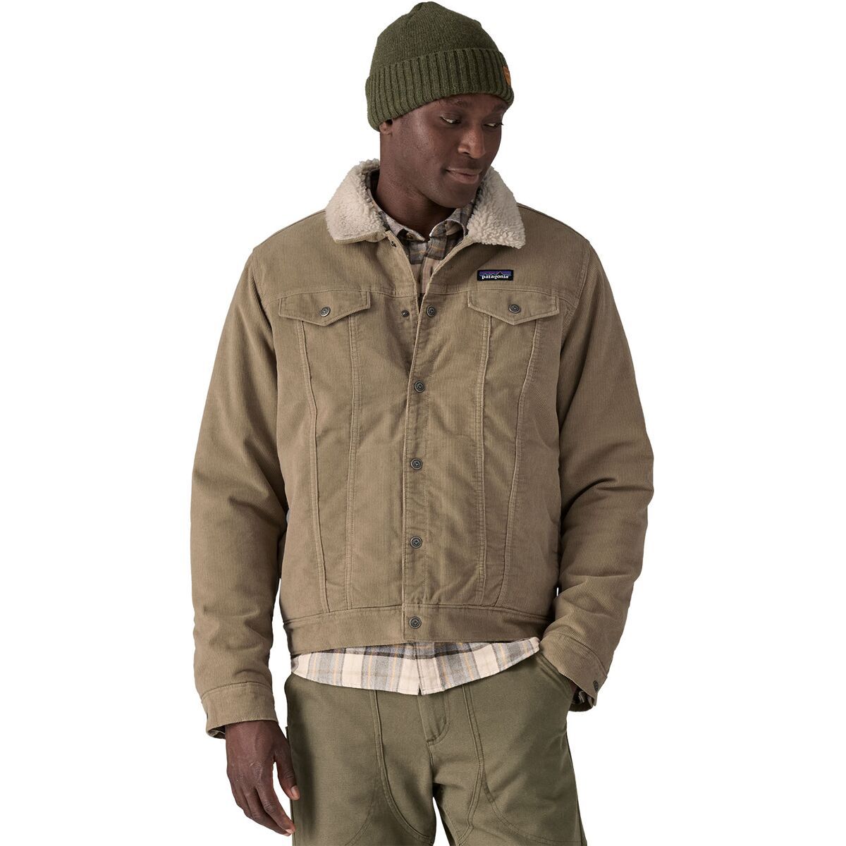 Image of Patagonia Pile-Lined Trucker Jacket - Men's Seabird Grey, L