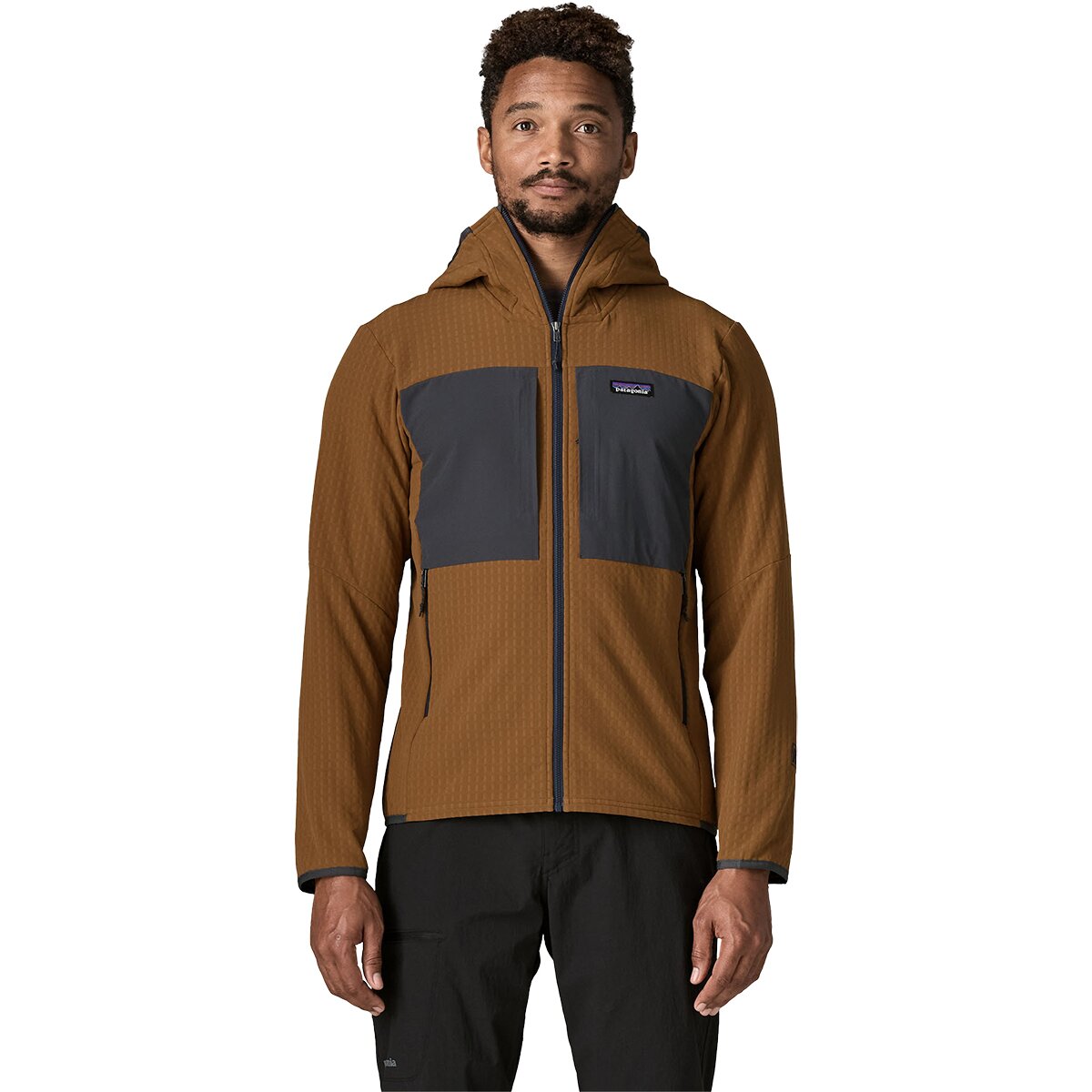 Image of Patagonia R2 TechFace Hooded Fleece Jacket - Men's Deer Brown, M