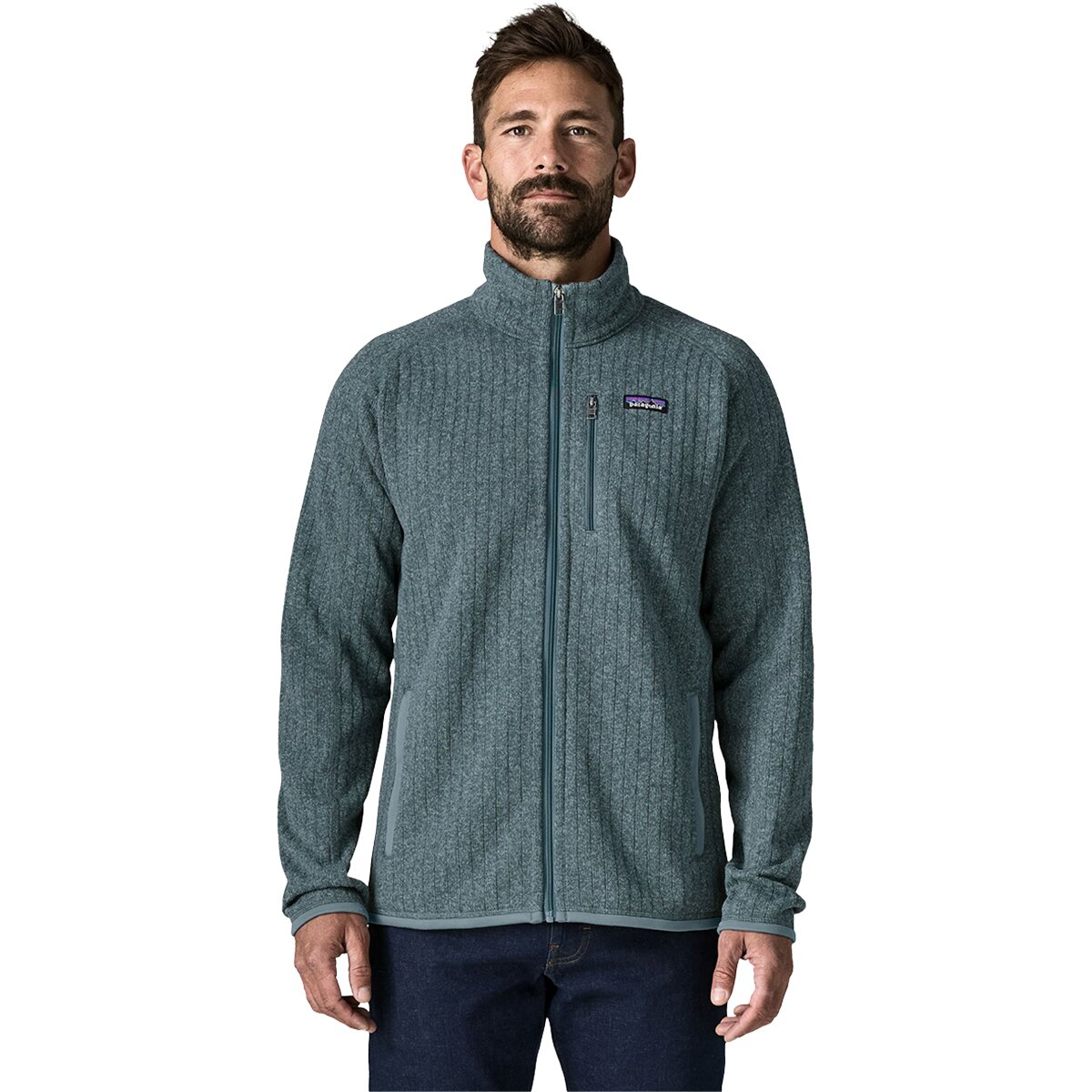 Image of Patagonia Better Sweater Fleece Jacket - Men's Blue Sage Rib Knit, L