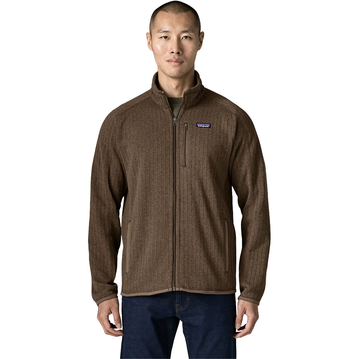 Image of Patagonia Better Sweater Fleece Jacket - Men's Marlow Brown Rib Knit, L