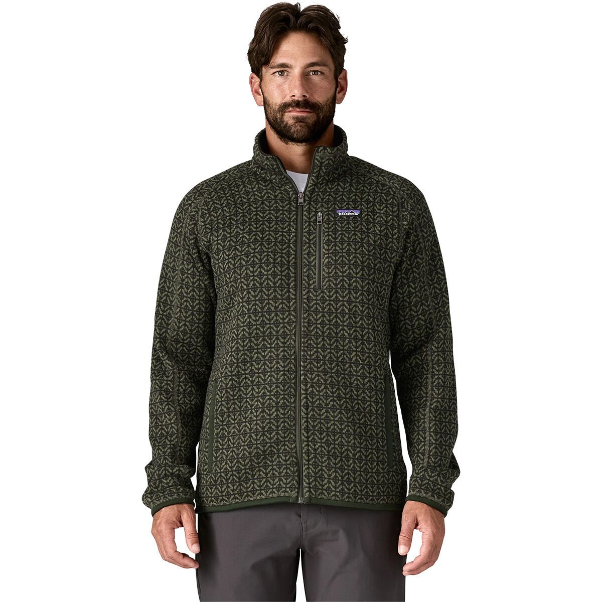 Image of Patagonia Better Sweater Fleece Jacket - Men's Scales: Old Growth Green, M