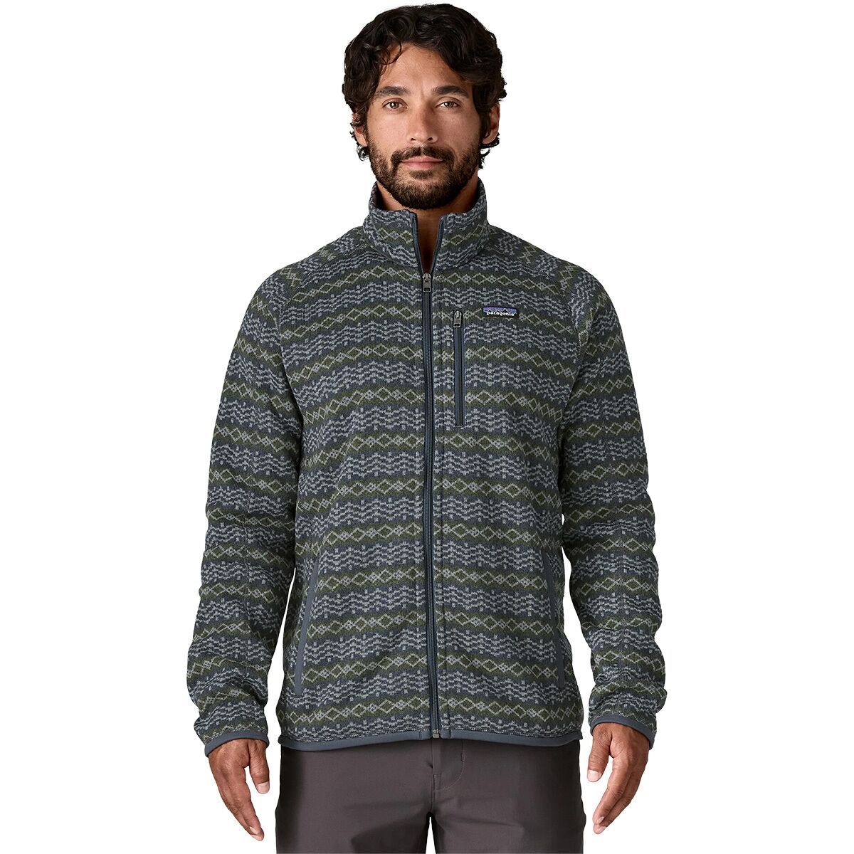 Image of Patagonia Better Sweater Fleece Jacket - Men's Woven Together: Smolder Blue, M