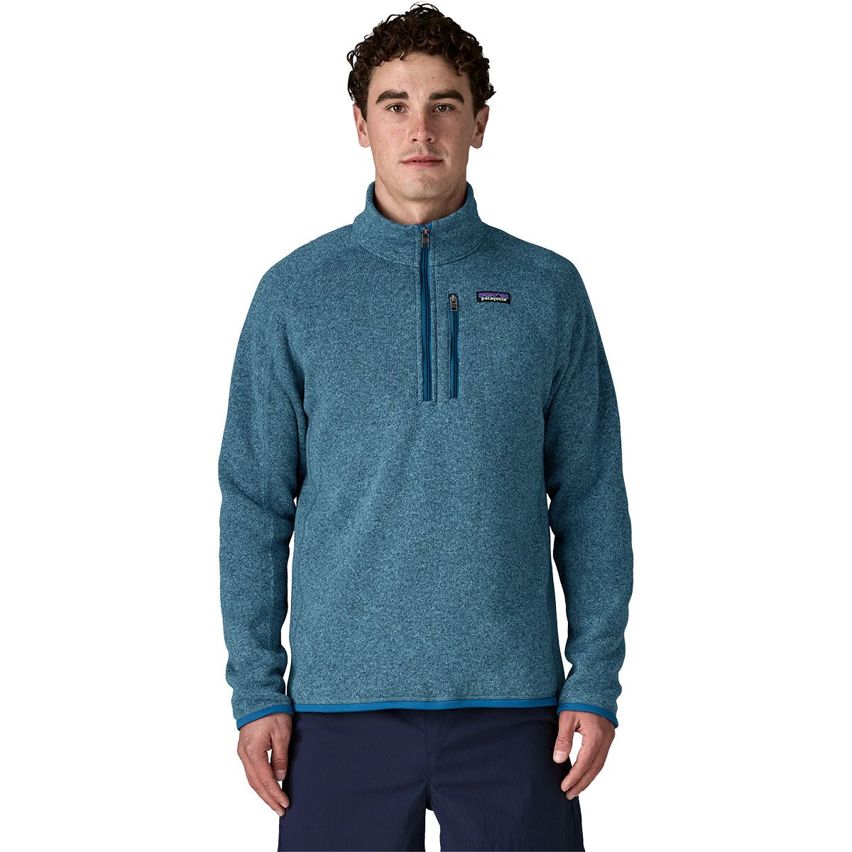 Image of Patagonia Better Sweater 1/4-Zip Fleece Jacket - Men's Aquatic Blue, S