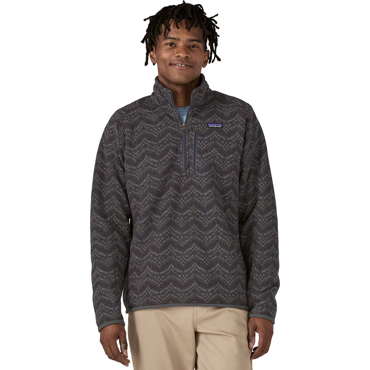 Image of Patagonia Better Sweater 1/4-Zip Fleece Jacket - Men's Island Escape: Forge Grey, L