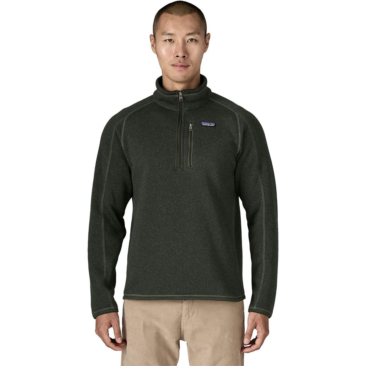 Image of Patagonia Better Sweater 1/4-Zip Fleece Jacket - Men's Old Growth Green, M
