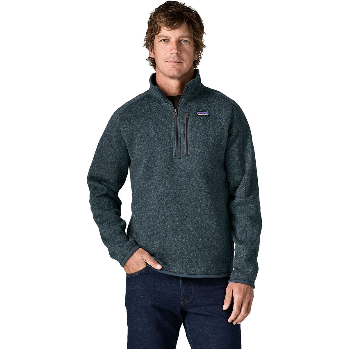 Image of Patagonia Better Sweater 1/4-Zip Fleece Jacket - Men's Summit Blue, M