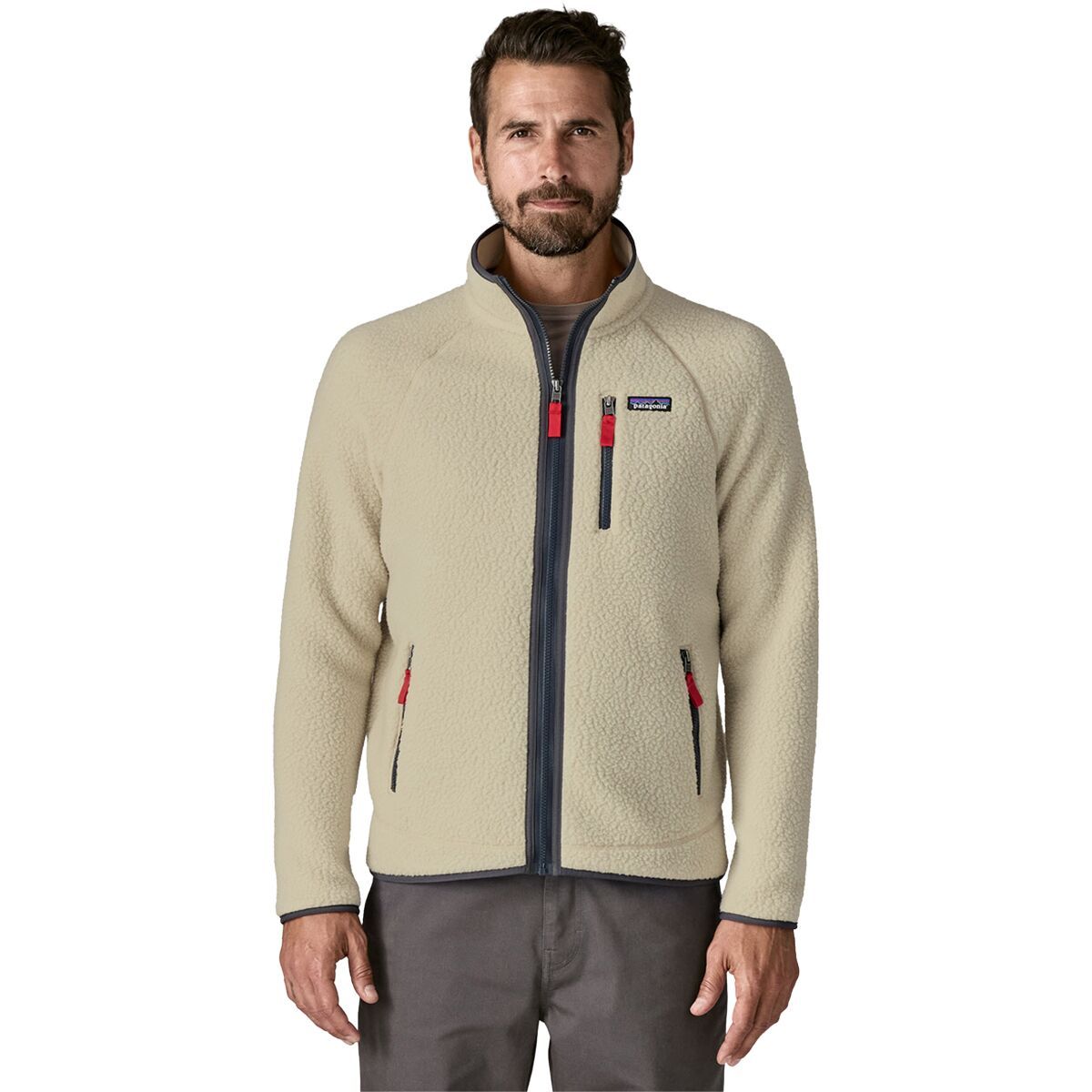 Image of Patagonia Retro Pile Jacket - Men's Pelican/Smolder Blue, M