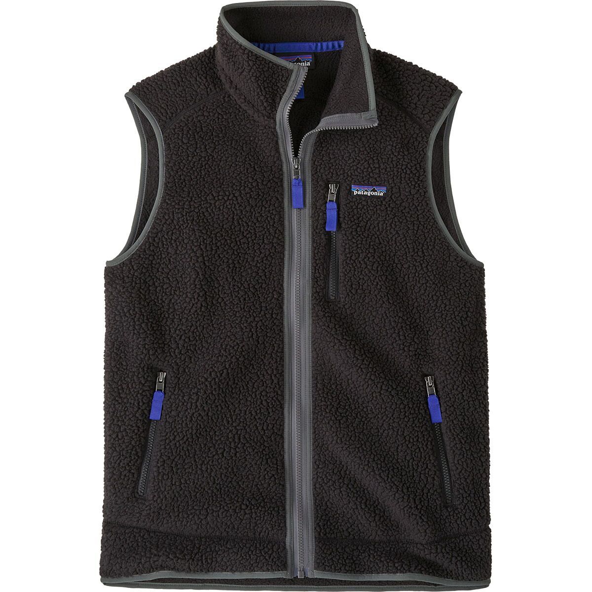 Image of Patagonia Retro Pile Vest - Men's Black/Forge Grey, XXL