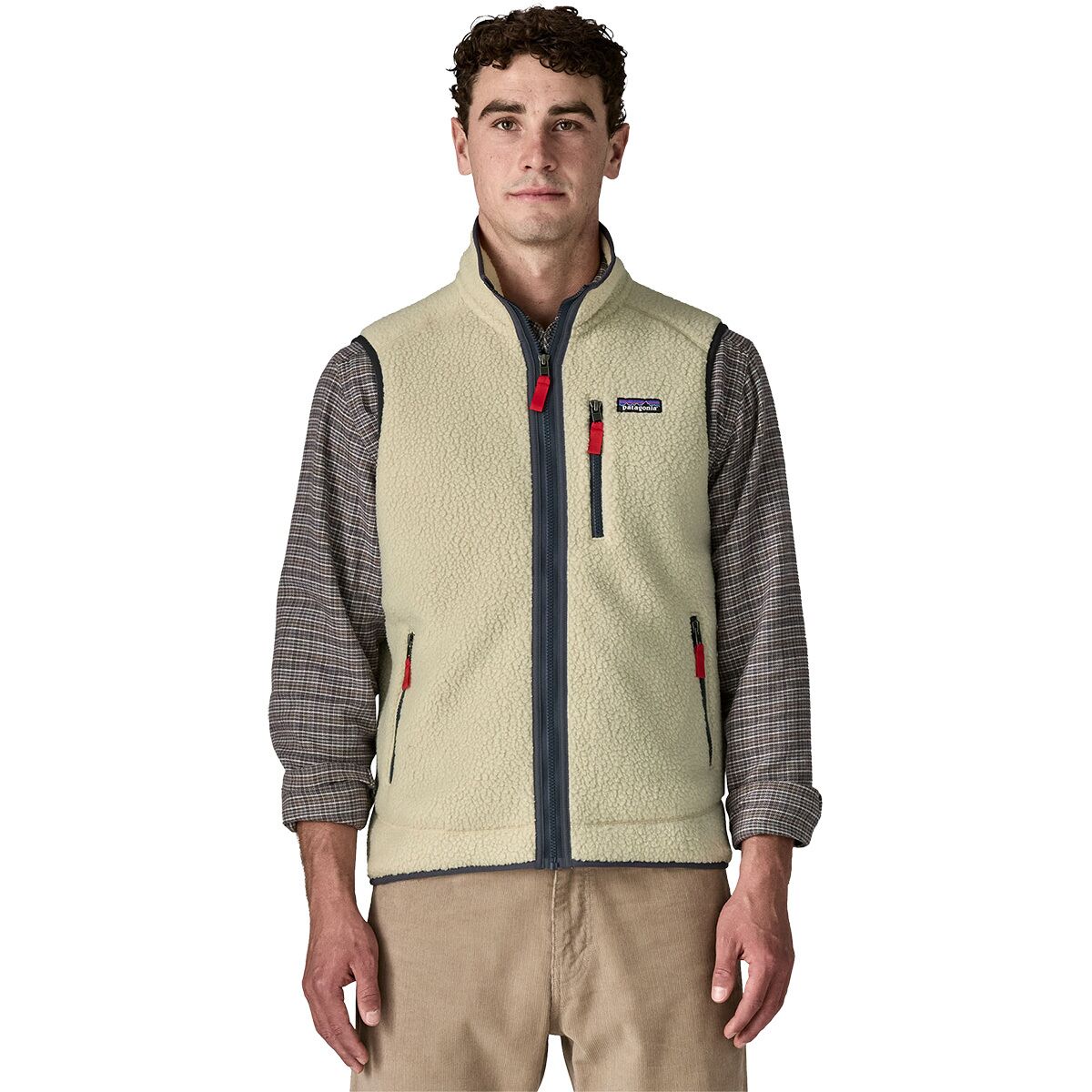 Image of Patagonia Retro Pile Vest - Men's Pelican/Smolder Blue, M