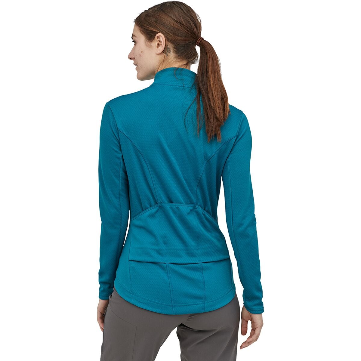 Patagonia men's capilene on sale midweight bike jersey