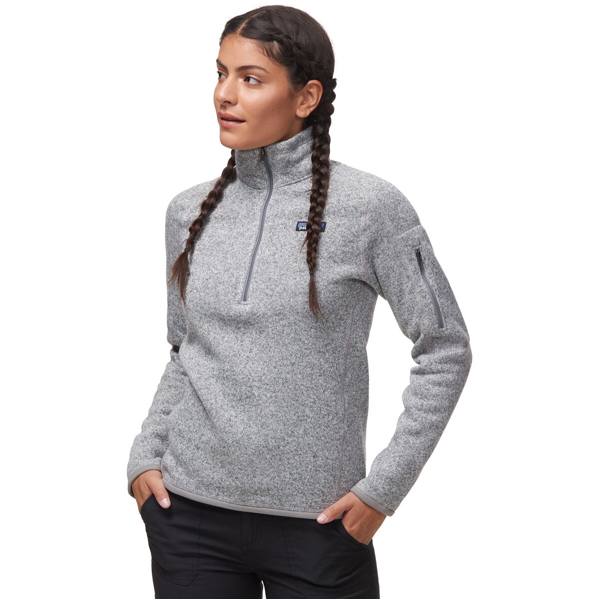 Image of Patagonia Better Sweater 1/4-Zip Fleece Jacket - Women's Birch White, XL