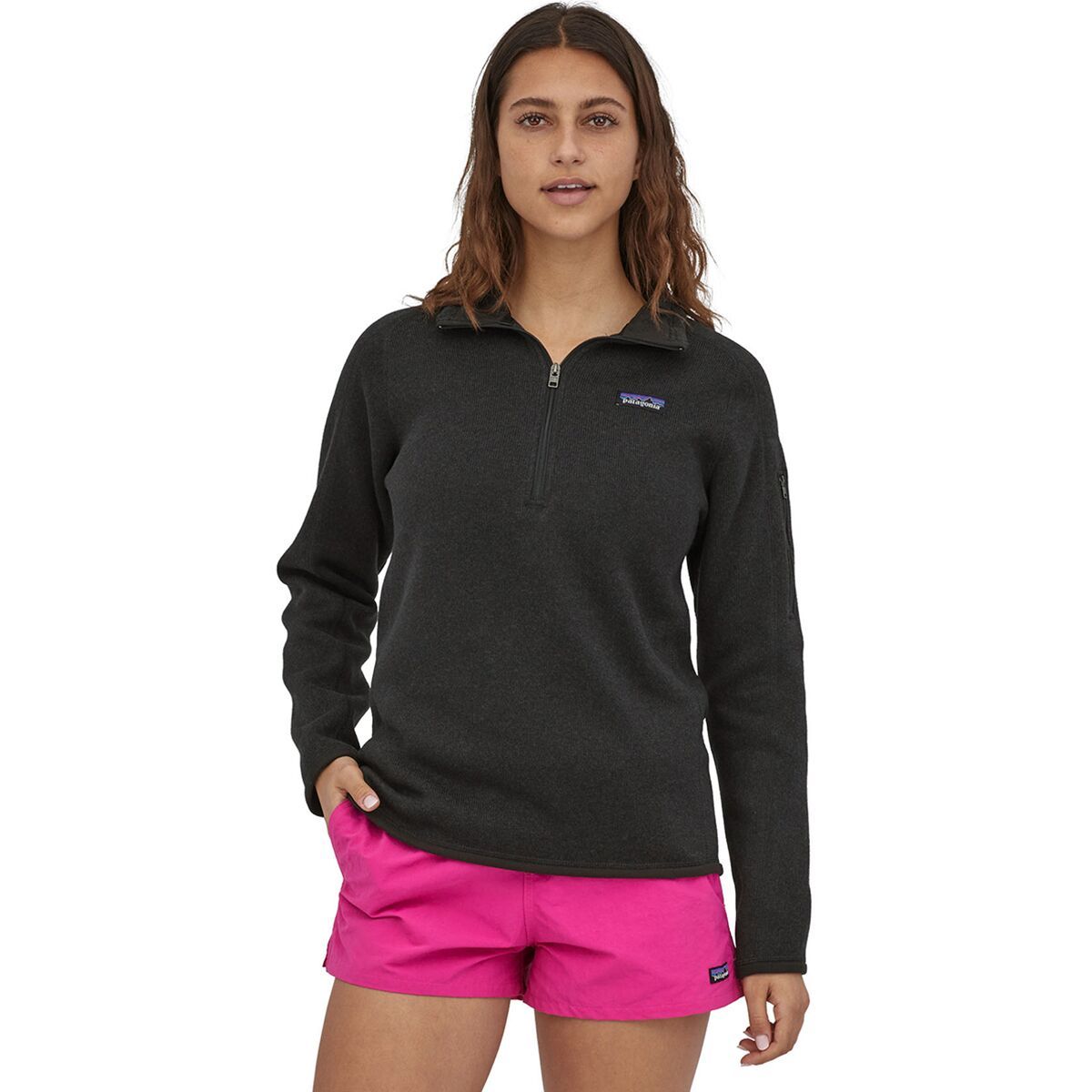 Image of Patagonia Better Sweater 1/4-Zip Fleece Jacket - Women's Black, XL