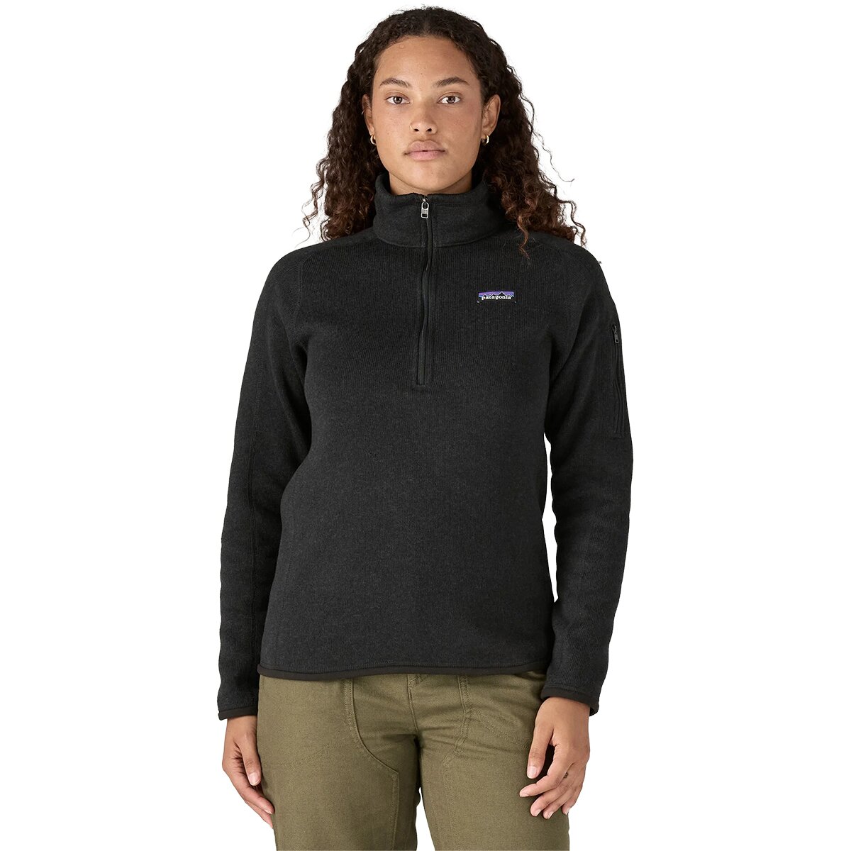 Image of Patagonia Better Sweater 1/4-Zip Fleece Jacket - Women's Black, M