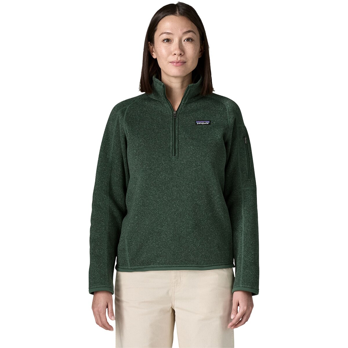 Image of Patagonia Better Sweater 1/4-Zip Fleece Jacket - Women's Canopy Green, M