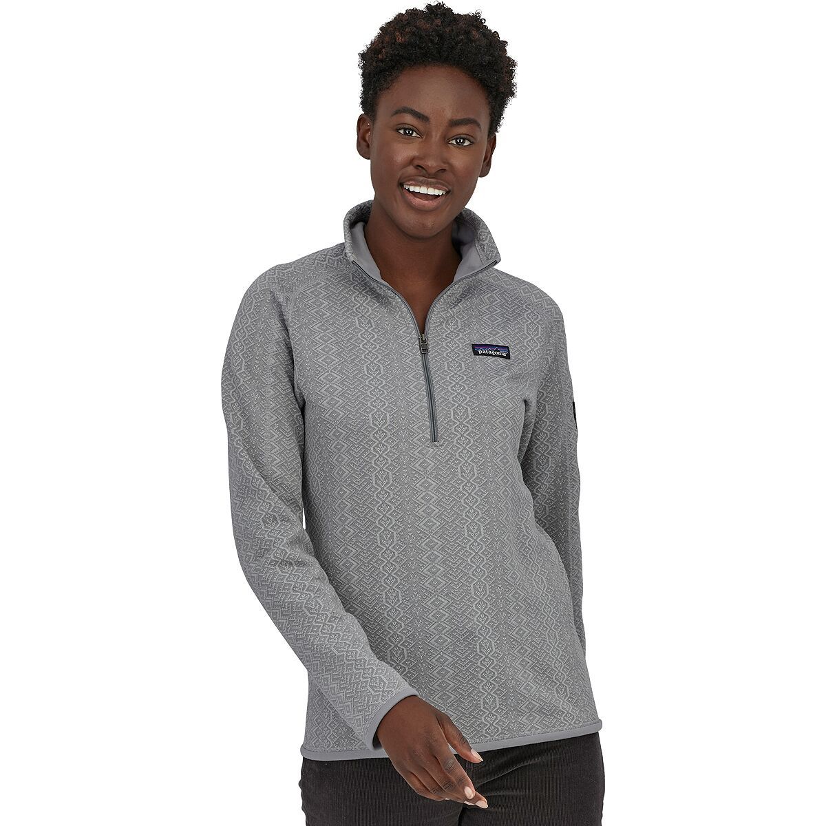 Patagonia Better Sweater 1/4-Zip Fleece Jacket - Women's Frozen Jaquard/Salt Grey, XS
