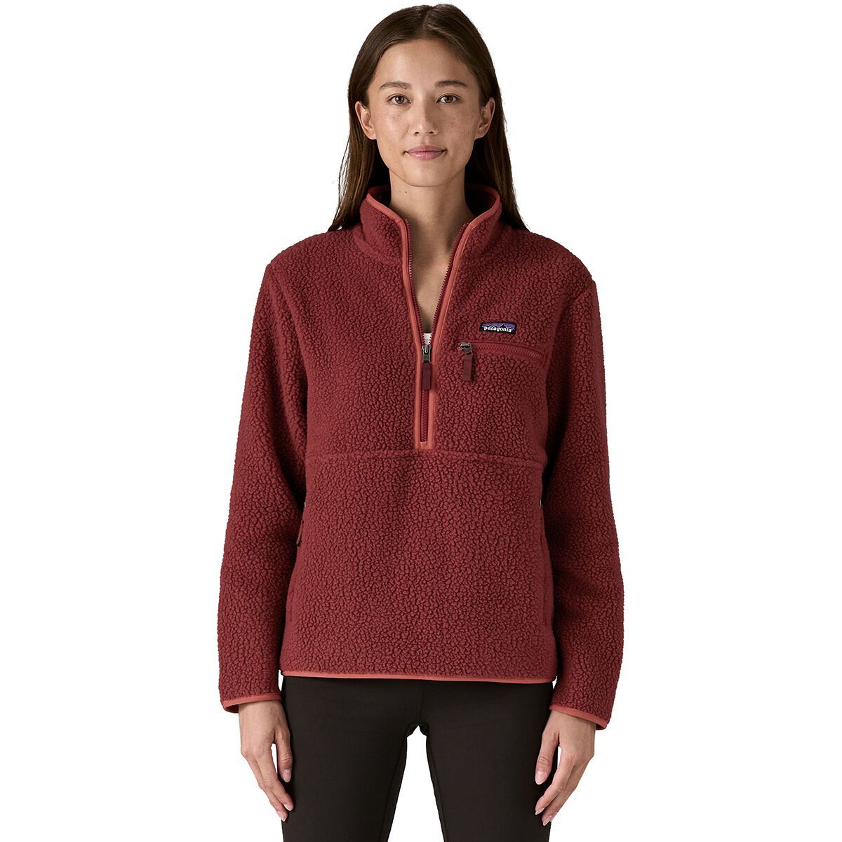 Image of Patagonia Retro Pile Marsupial Pullover - Women's Sequoia Red, XL