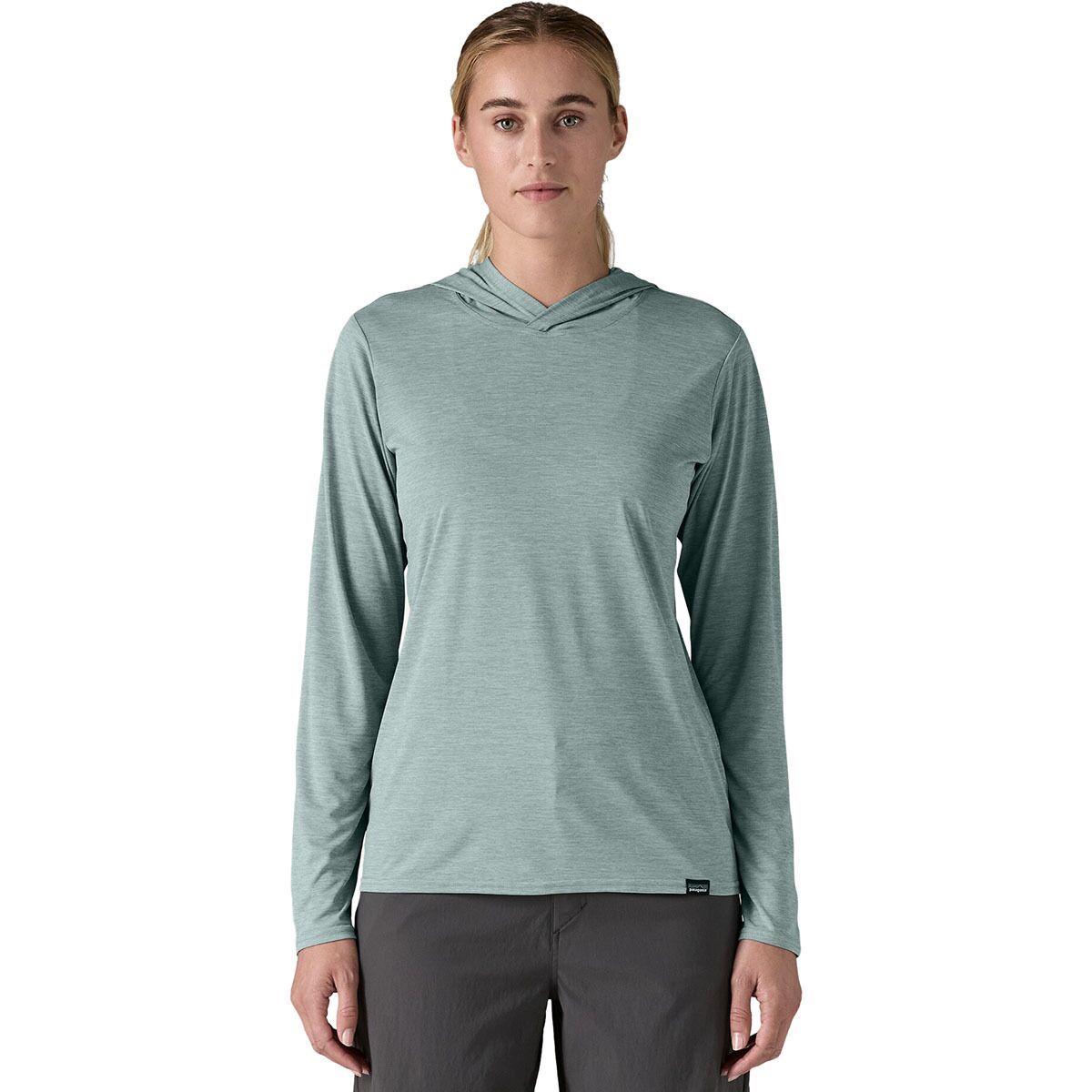 Image of Patagonia Capilene Cool Daily Hoodie - Women's Thermal Blue - Light Thermal Blue X-Dye, S