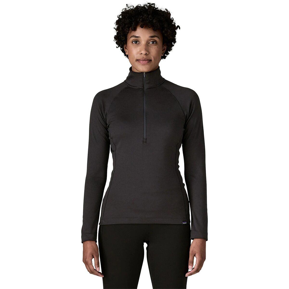 Image of Patagonia Capilene Midweight Zip-Neck Top - Women's Black, L