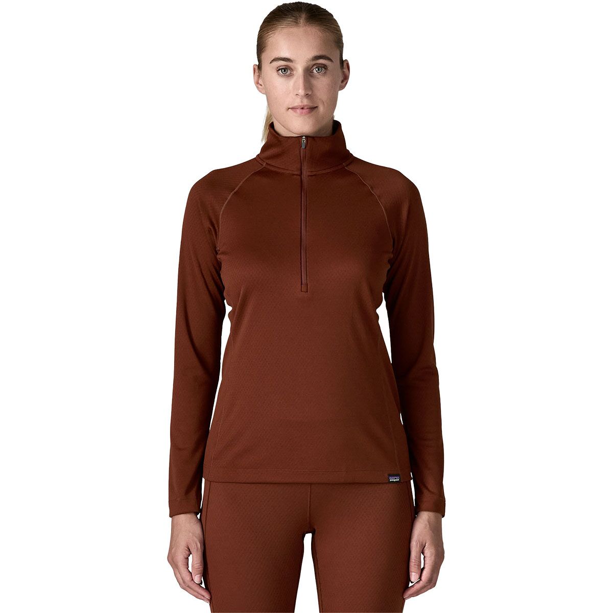 Image of Patagonia Capilene Midweight Zip-Neck Top - Women's Dried Vanilla, XS
