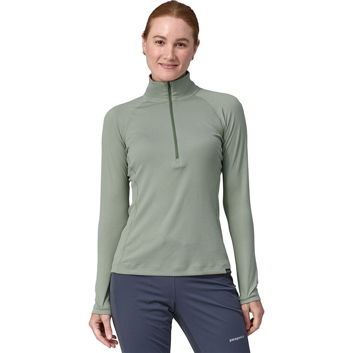 Patagonia Capilene Midweight Zip-Neck Top - Women's Sleet Green, M