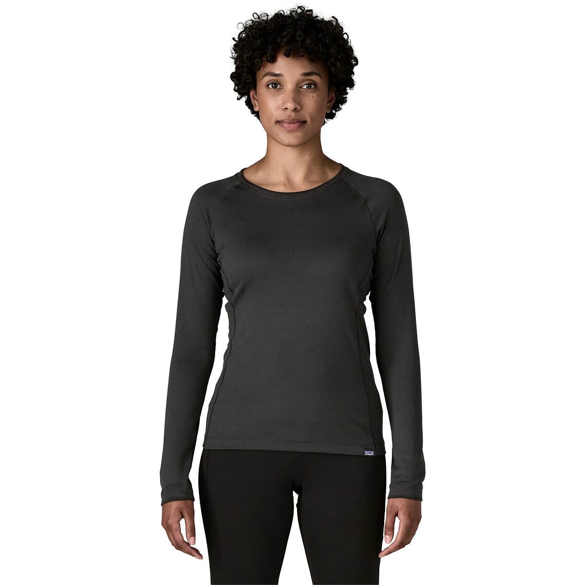 Image of Patagonia Capilene Midweight Crew Top - Women's Black, L