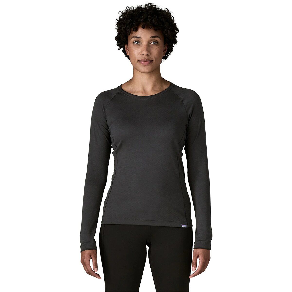 Image of Patagonia Capilene Midweight Crew Top - Women's Black, XS