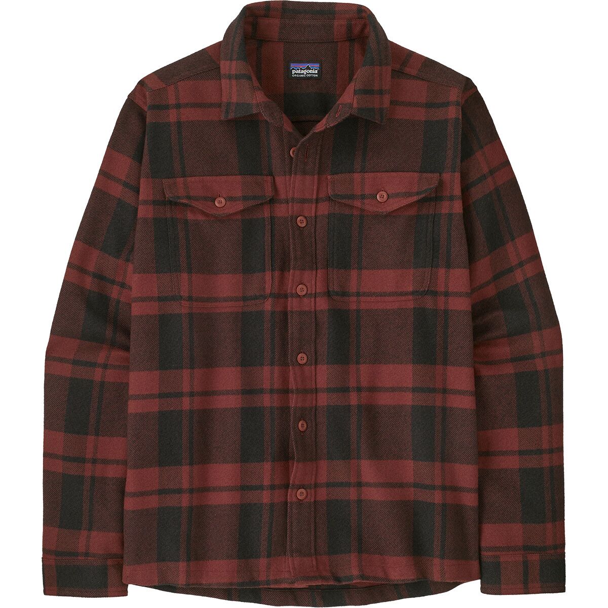 Image of Patagonia Fjord Flannel Shirt - Men's Powder/Rusty Red, XL