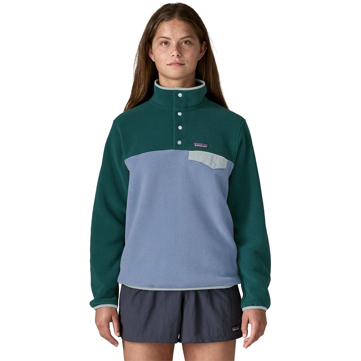 Image of Patagonia Synchilla Lightweight Snap-T Fleece Pullover - Women's Barnacle Blue, M