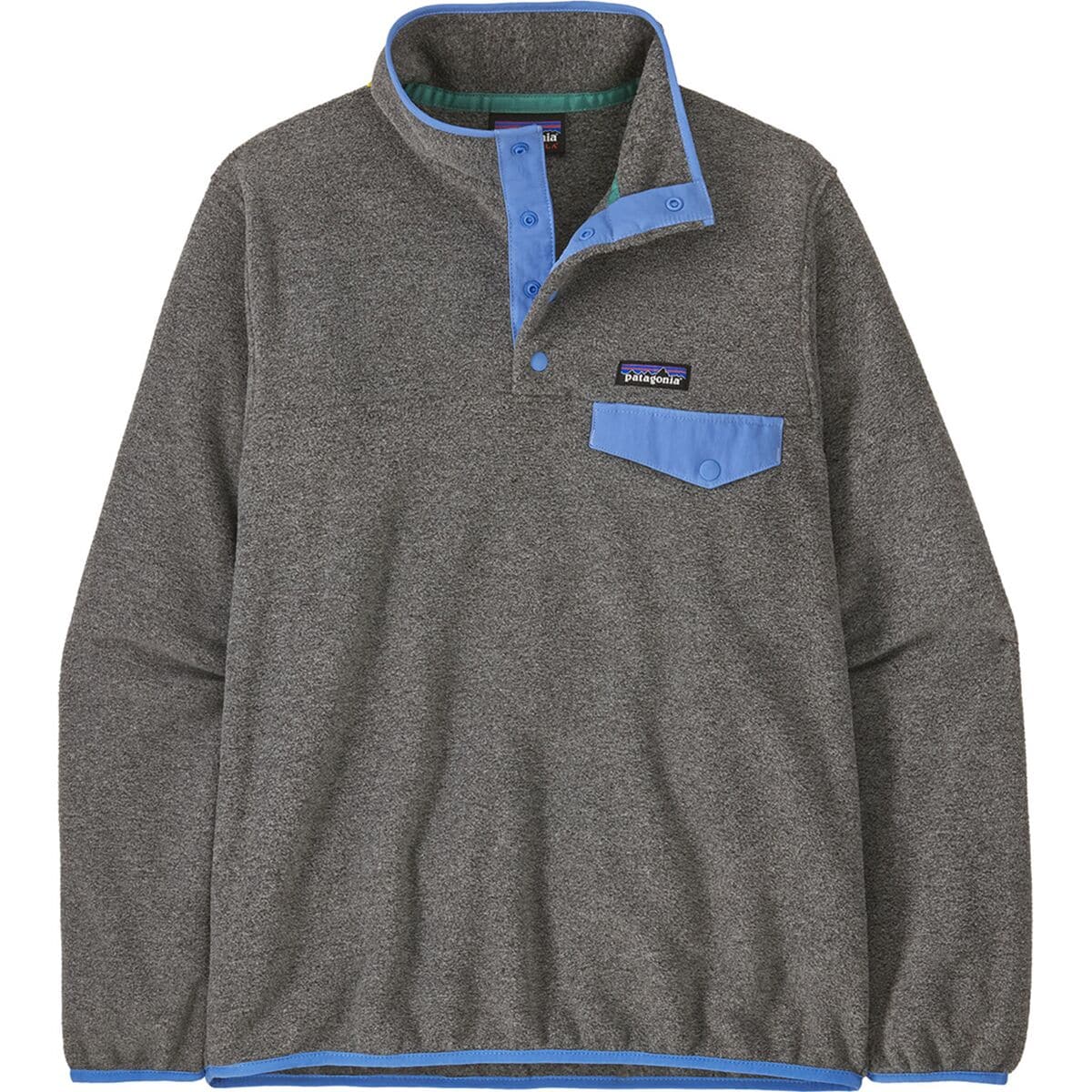 Image of Patagonia Synchilla Lightweight Snap-T Fleece Pullover - Women's Nickel/Abundant Blue, XXL