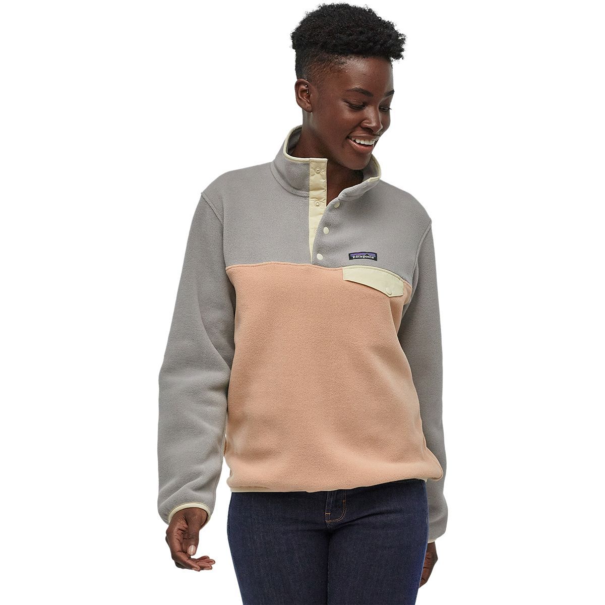 Patagonia Synchilla Lightweight Snap-T Fleece Pullover - Women's Rosewater, XXL