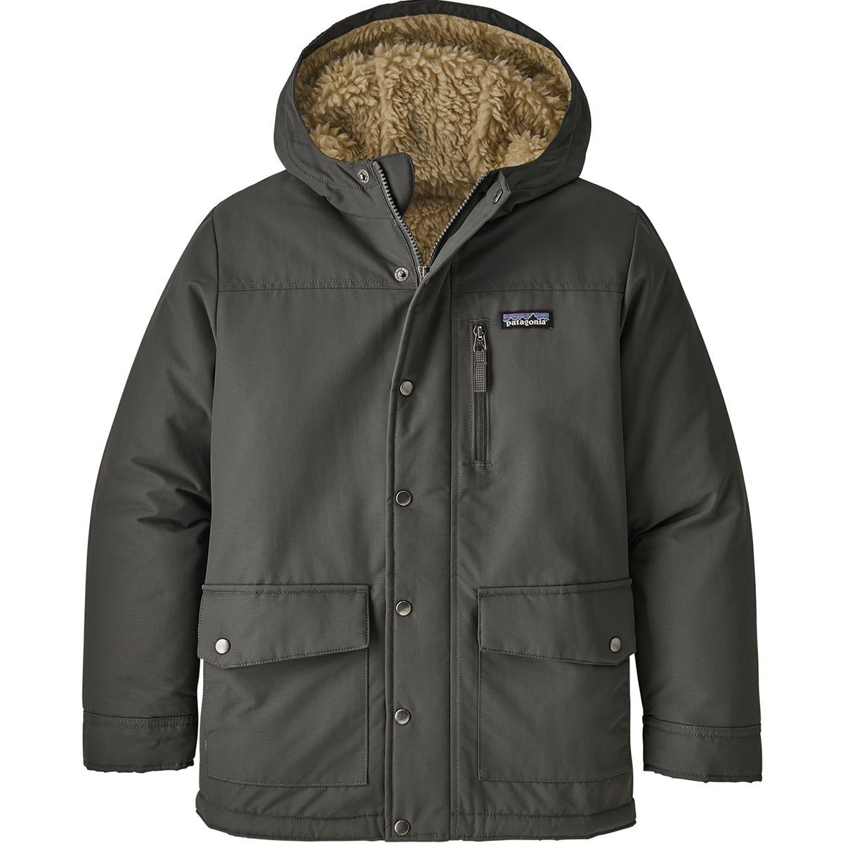 Patagonia Infurno Jacket - Boys' Forge Grey/El Cap Khaki, M