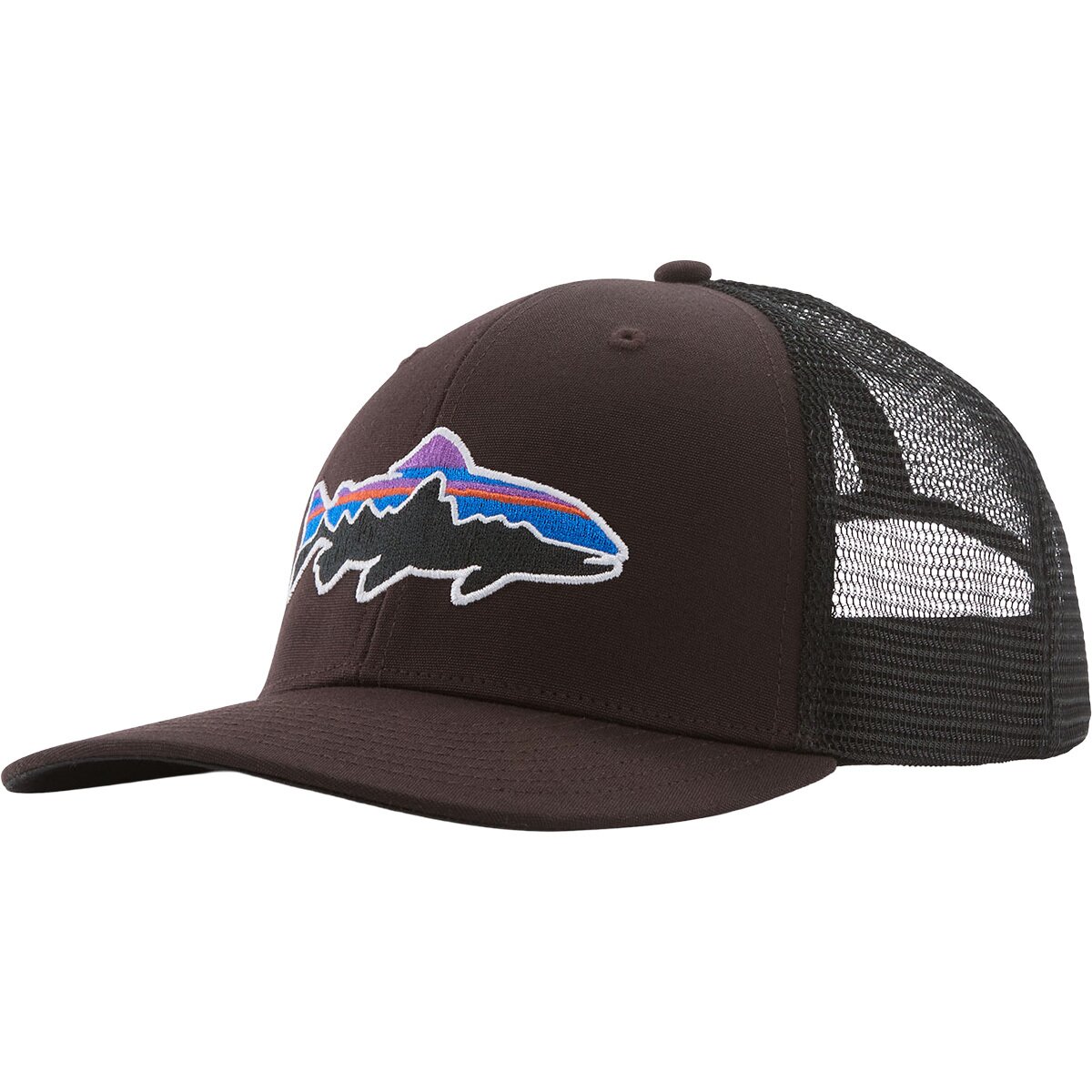 Image of Patagonia Fitz Roy Trout Trucker Hat Den Brown, One Size