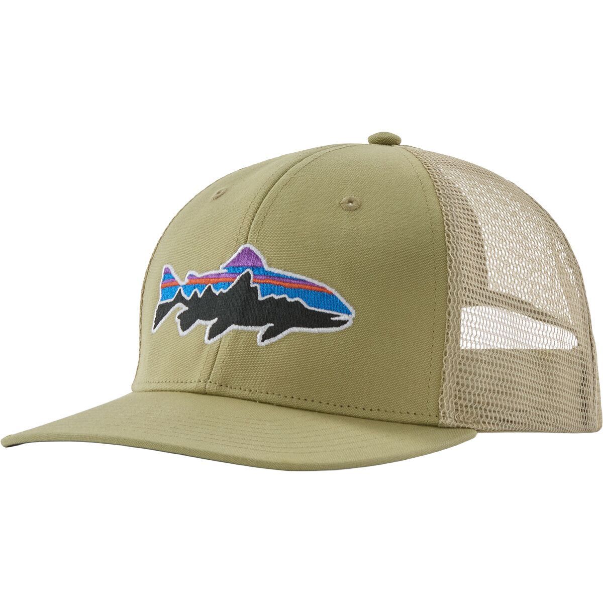 Image of Patagonia Fitz Roy Trout Trucker Hat Gumtree Green, One Size