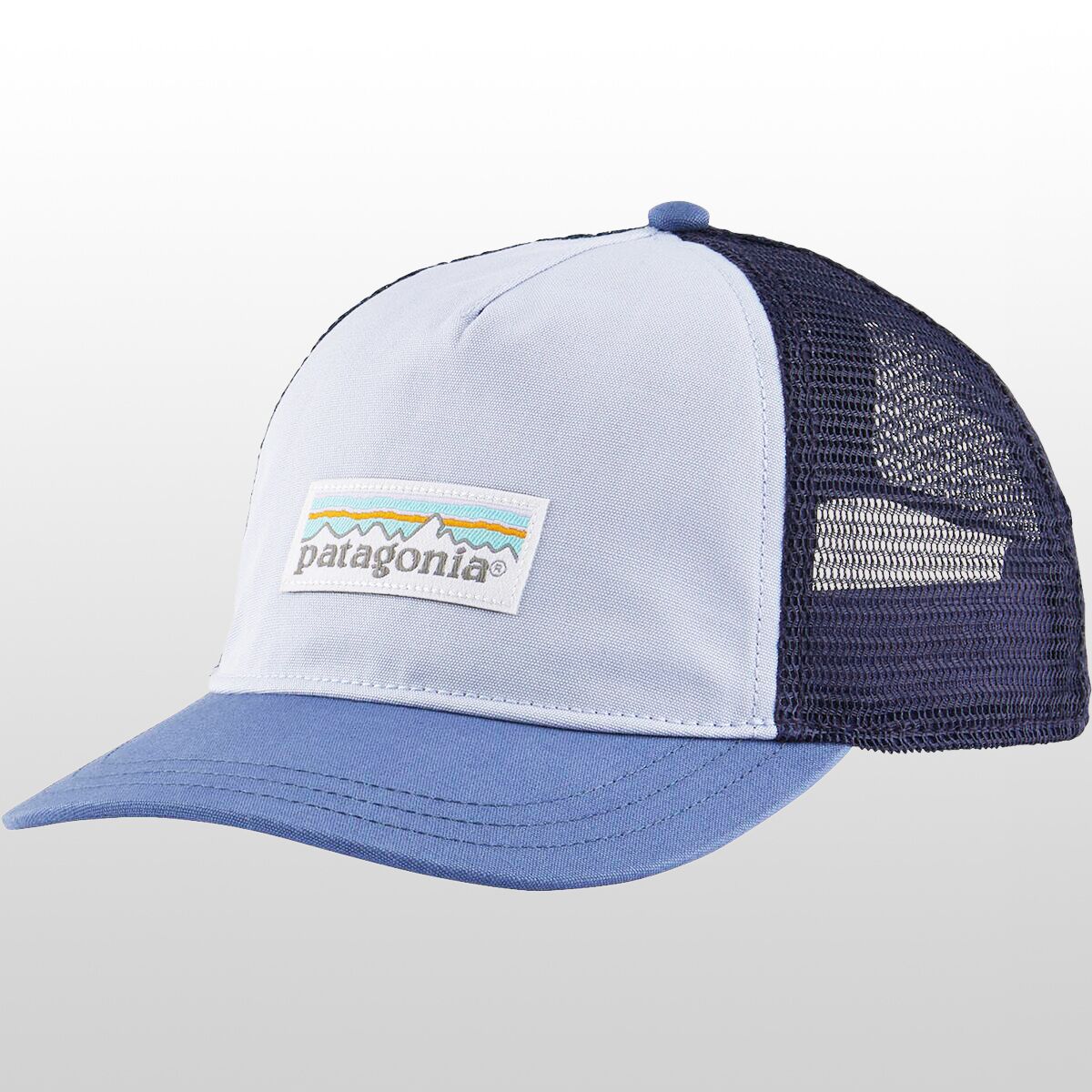 New rare Patagonia pastel P-6 label layback colorblock mesh back trucker hat Patagonia P-6 Logo Trucker Hat - High Mountain Sports main image 4