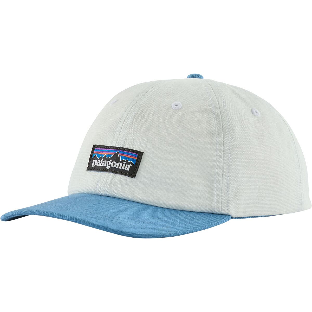 Image of Patagonia P-6 Label Trad Cap Birch White w/Shore Blue, One Size
