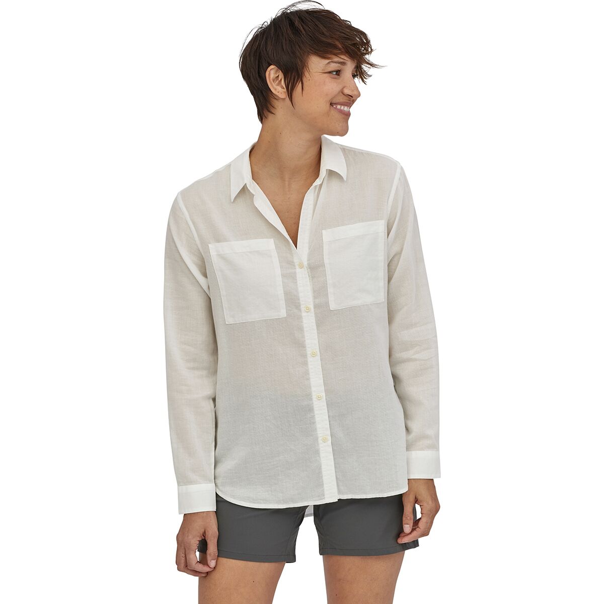 Image of Patagonia A/C Buttondown Lightweight Shirt - Women's White, XL