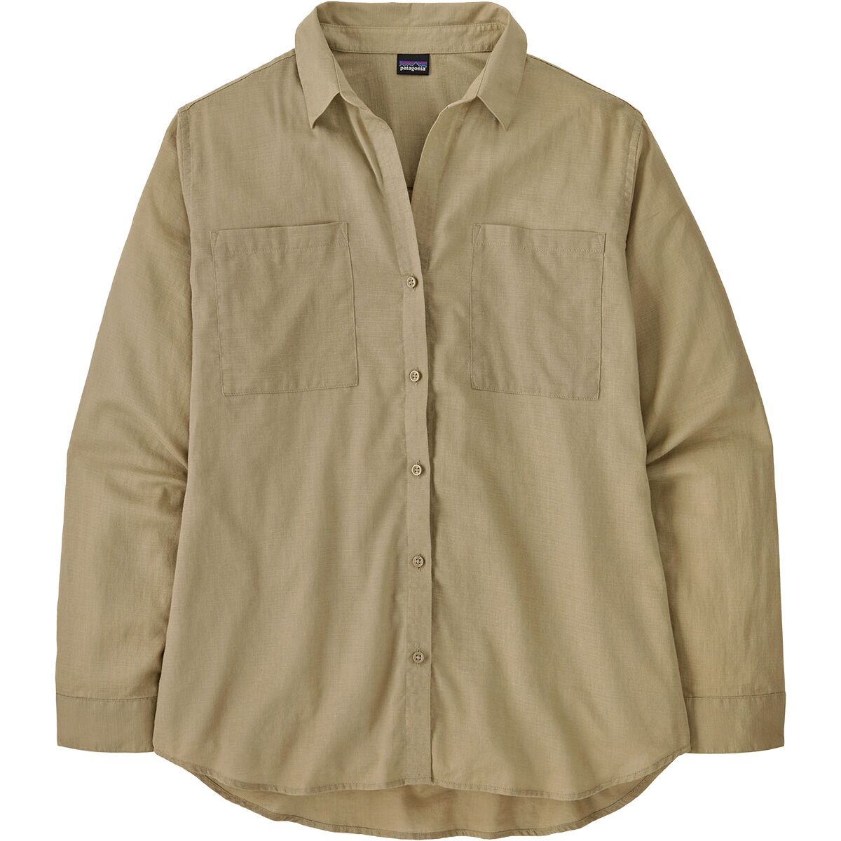 Image of Patagonia A/C Buttondown Lightweight Shirt - Women's Windowpane Dobby/Weathered Stone, M