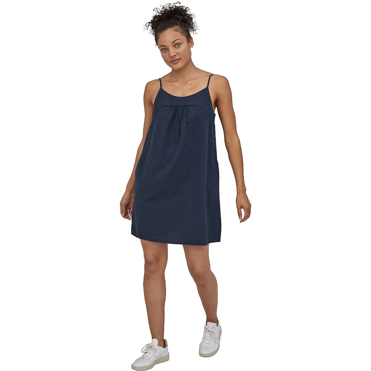 white christmas dresses Patagonia Women's Long Sleeve Margot Dress, Ironwork/Black (X Small) main image 0