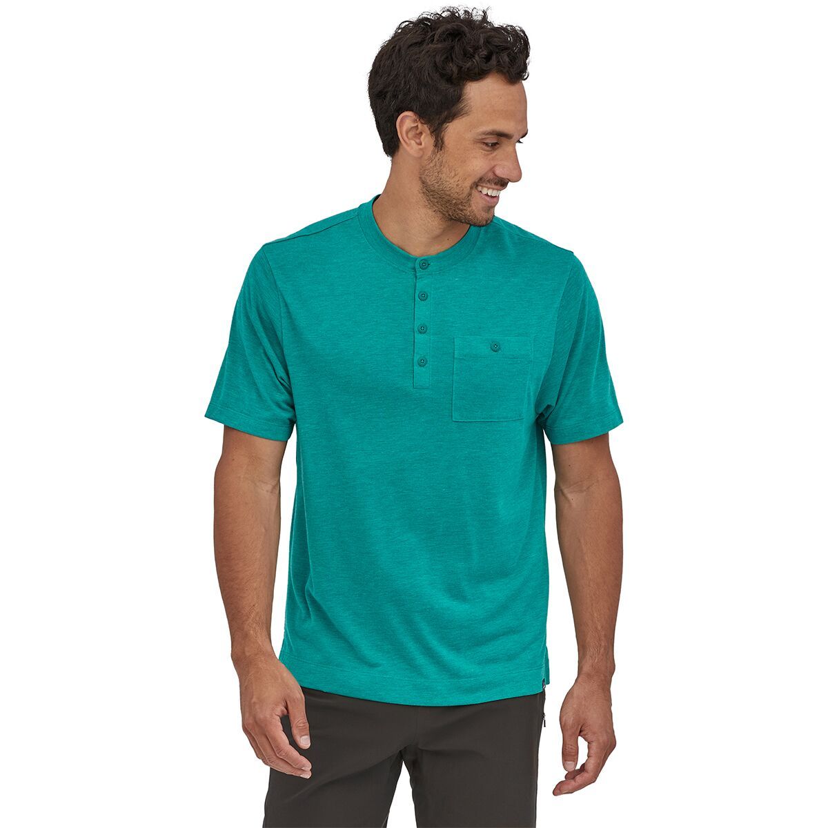 Patagonia Capilene Cool Trail Bike Henley - Men's Borealis Green, M