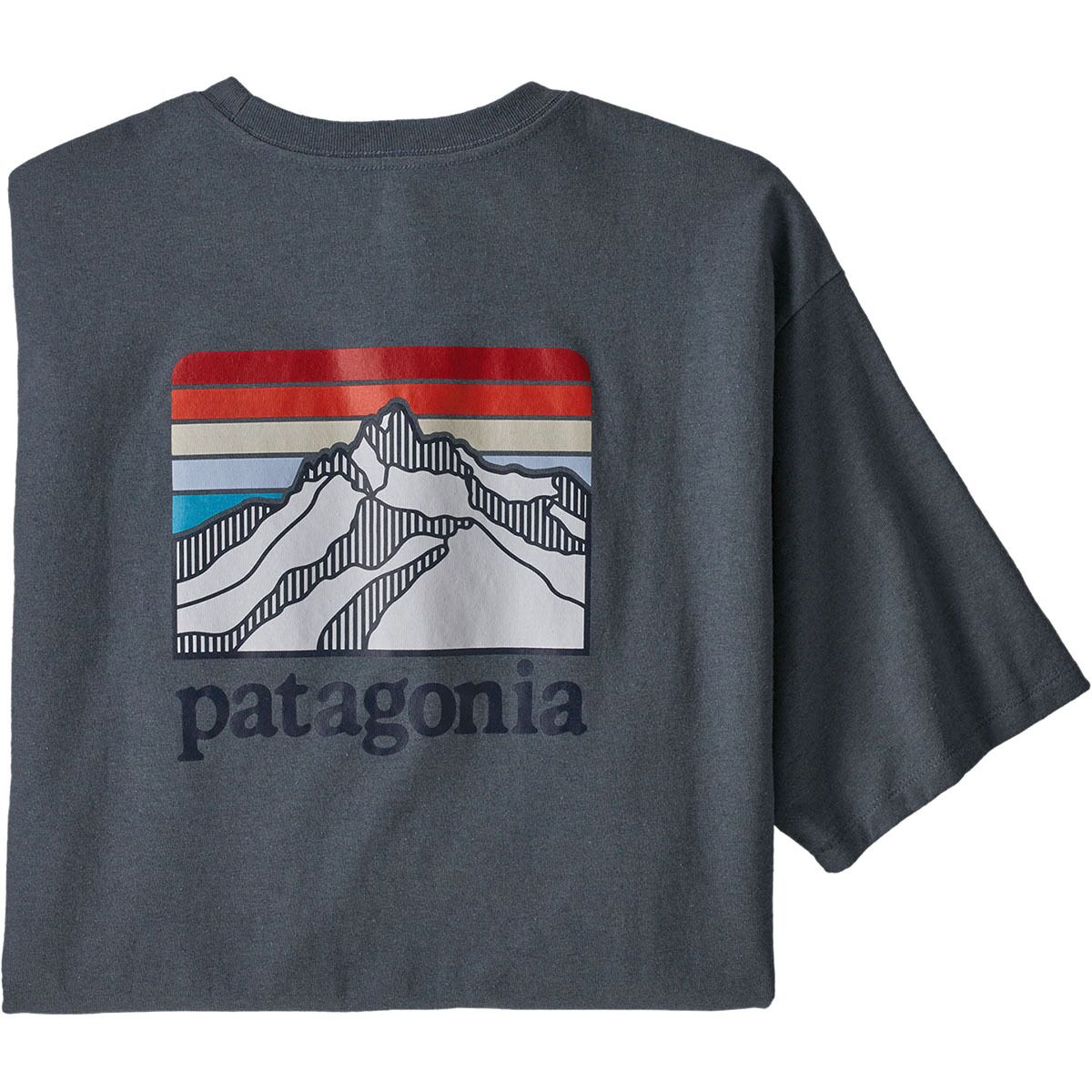 【patagonia】Men's Line Logo Ridge Pocket Responsibili-Tee Patagonia Line Logo Ridge Pocket Responsibili-Tee T-Shirt