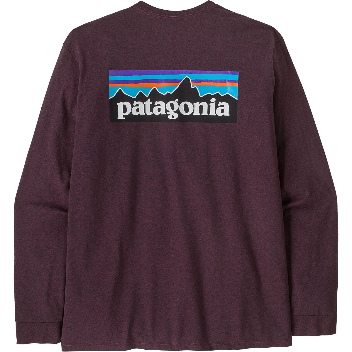 Image of Patagonia P-6 Logo Long-Sleeve Responsibili-T-Shirt - Men's Berry Fig, M