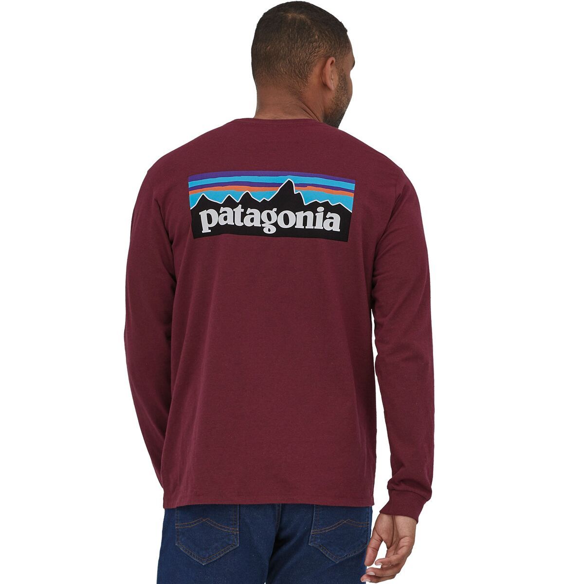 Patagonia P-6 Logo Long-Sleeve Responsibili-T-Shirt - Men's Sequoia Red, L