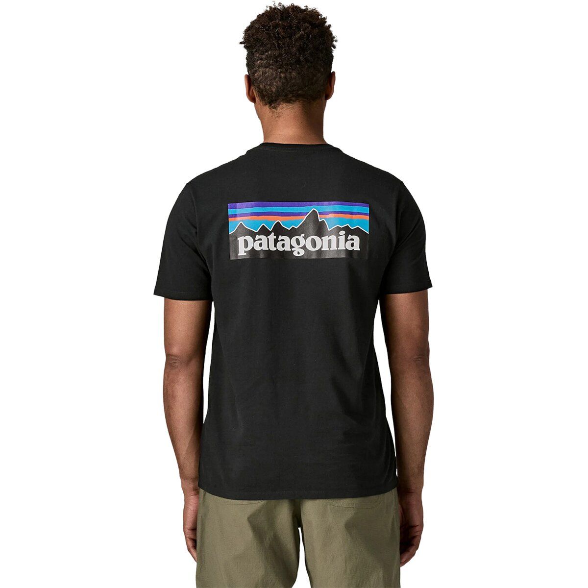 Image of Patagonia P-6 Logo Short-Sleeve Responsibili-T-Shirt - Men's Black, L